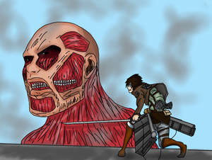 Colossal Titan v.s. Eren (Attack onTitan)