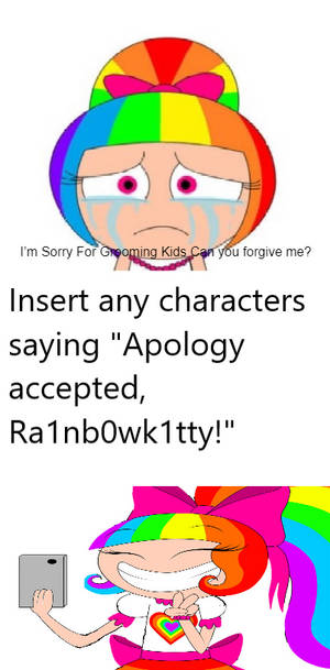 Who accepts Ra1nb0wk1tty101's apology