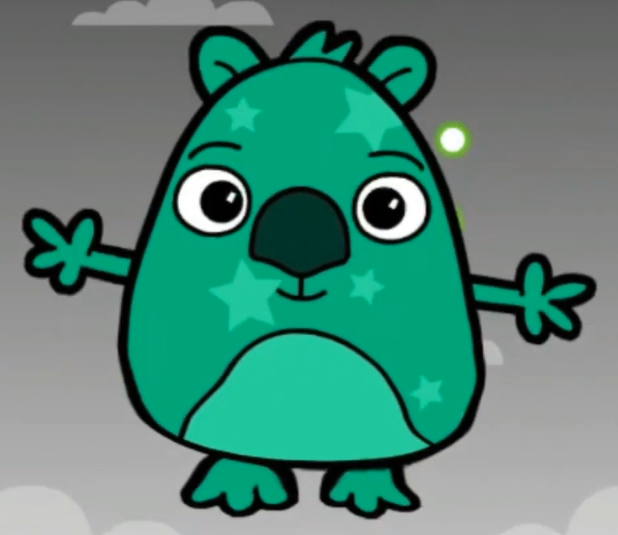 Green Wobbly Wombat With Teal Stars by AlyssaTheYoshiGirl on DeviantArt