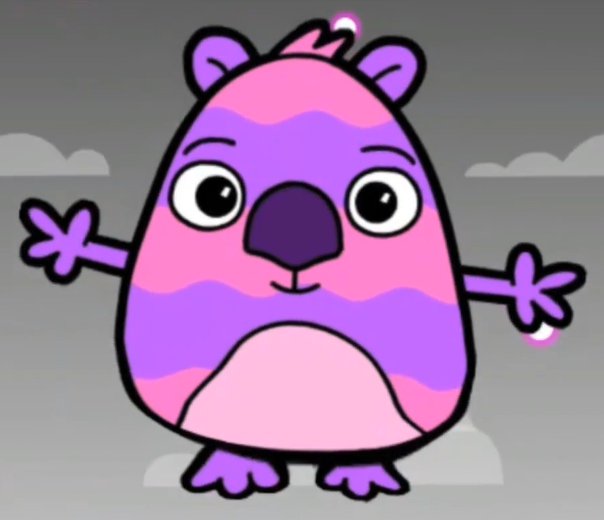 Purple Wobbly Wombat With Pink Waves by AlyssaTheYoshiGirl on DeviantArt