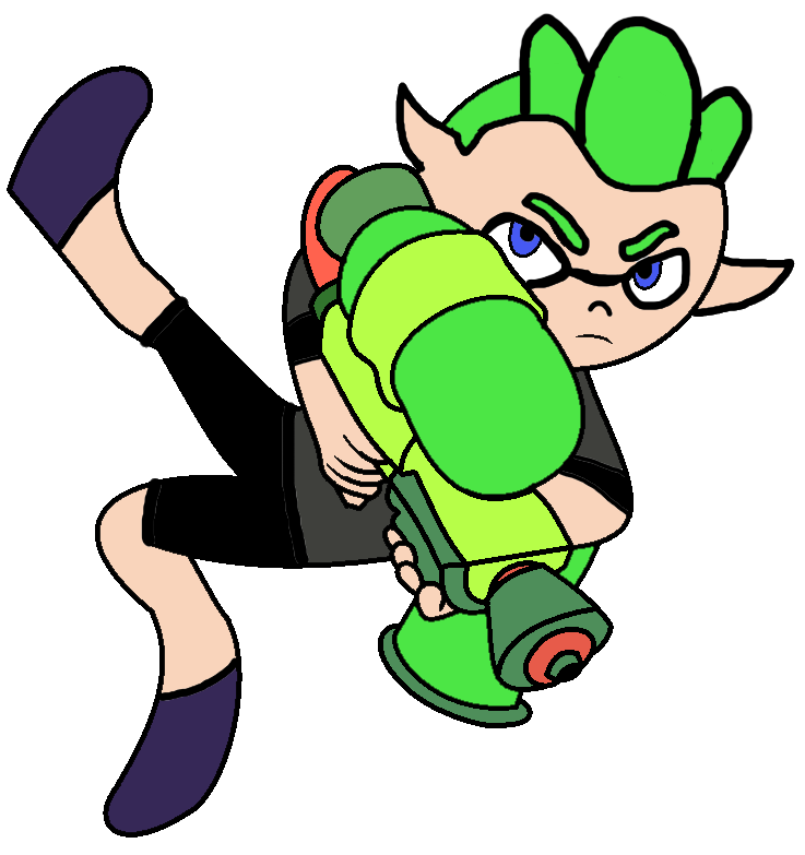 Green Inkling Boy (without Squidfin Hook Cans) by AlyssaTheYoshiGirl on ...