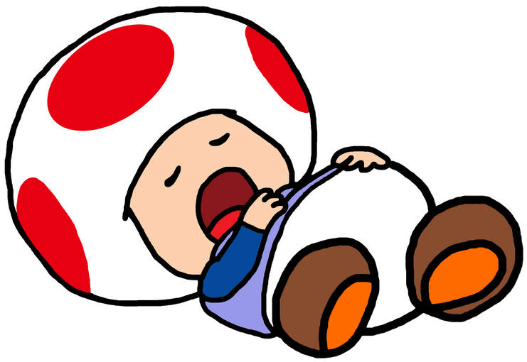 Baby Toad sleeping by AlyssaTheYoshiGirl on DeviantArt