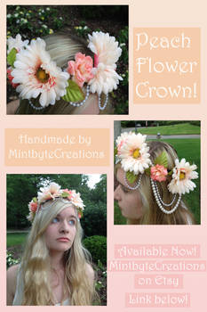 Flower Crown (Peach Color Scheme) SOLD!