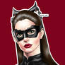 Anne Hathaway Version of Catwoman drawing