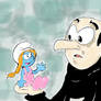 Gargamel and Sassette