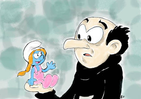 Gargamel and Sassette