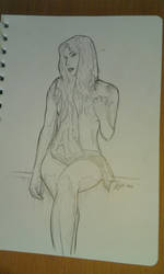 Female figure sketching