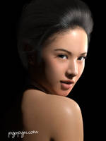 another render of indonesian girl