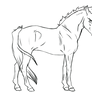 Horse lineart 6 - free to use