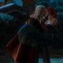 Geralt and Triss Kiss - Witcher 3