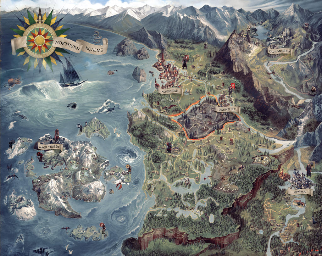 Northern Realms The Witcher 3 Map of Northern Realms by PlanK-69 on DeviantArt