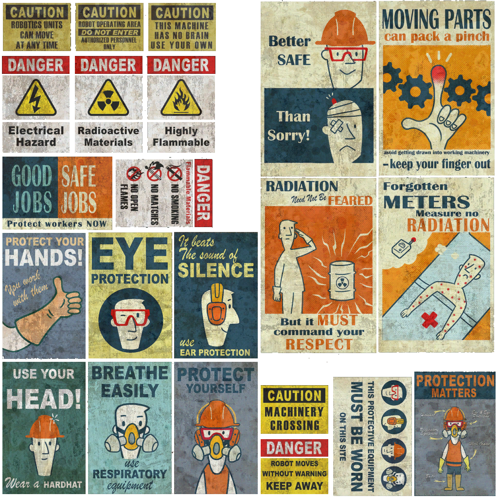 Factory Safety Signs - Fallout 4 by PlanK-69 on DeviantArt