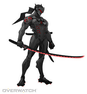 Black Genji Red - Overwatch