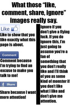 Like, Comment, Share, Ignore, What They Really Say