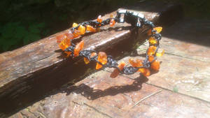 amber cat collar with security clasp