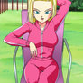 Android 18 wiggling their toes - GIF Animation