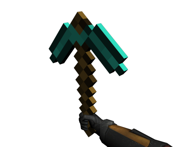 Minecraft Pickaxe Fandom Minecraft pickaxe in HL2 by TheOneFree-man on DeviantArt