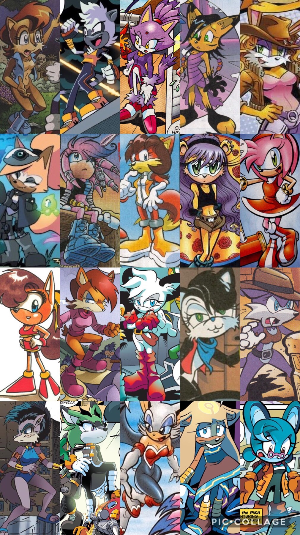 My top twenty Sonic female characters. by mlpsgirl on DeviantArt