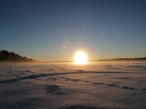 winter sunset