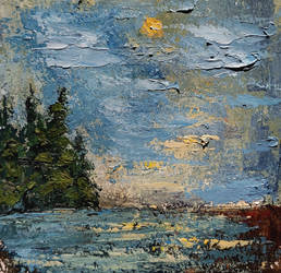 Little Bear Lake - Speed Sketch in Oil