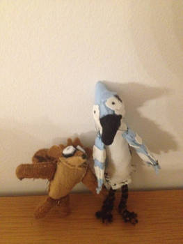 Plush Mordecai and Rigby 