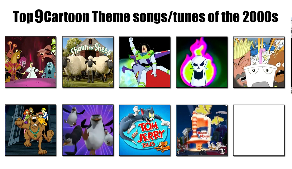 Top 9 Cartoon Theme songs/tunes of the 2000s by thearist2013 on DeviantArt