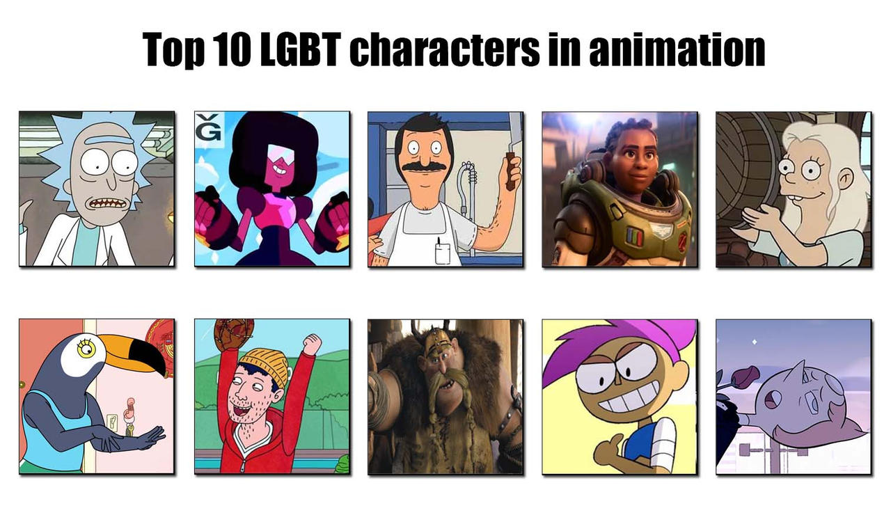 Top 10 LGBT characters in animation by thearist2013 on DeviantArt