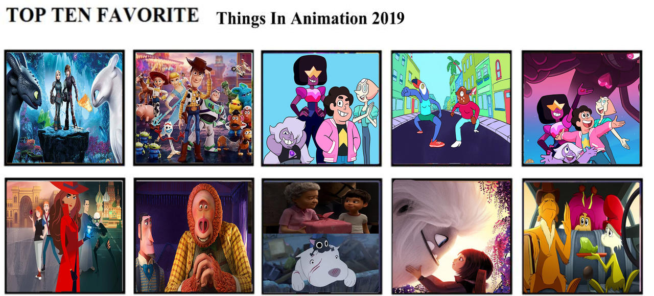 Top Favorite Items Of 2019 Top 10 Animations of 2019 by thearist2013 on DeviantArt