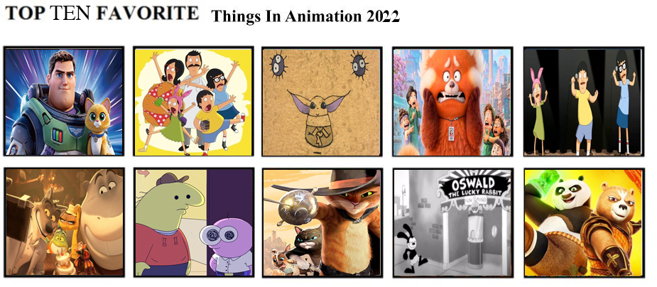 Things Animaton Top 10 Things In Animation 2022 by thearist2013 on DeviantArt