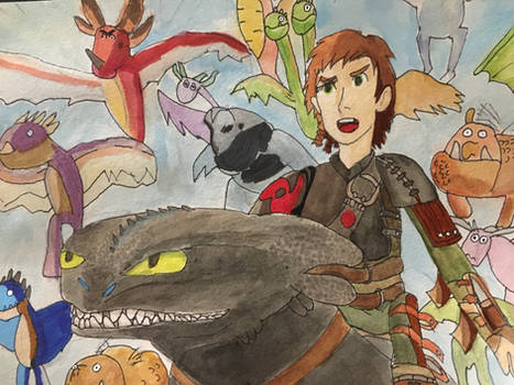 HTTYD2 ghibli-inspried screenshot redraw