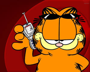 Garfield talking on the phone