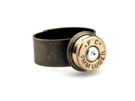 9mm Luger Bullet Ring