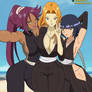 Rangiku, Soi Fong and Yoruichi