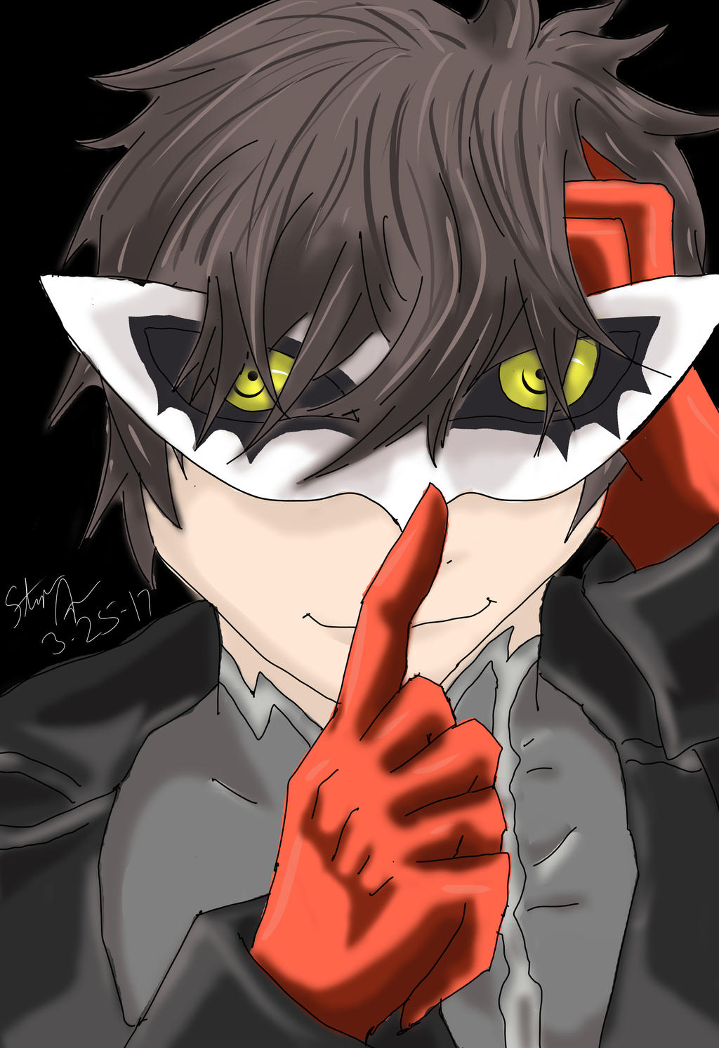 joker persona 5 painting painting inspired.