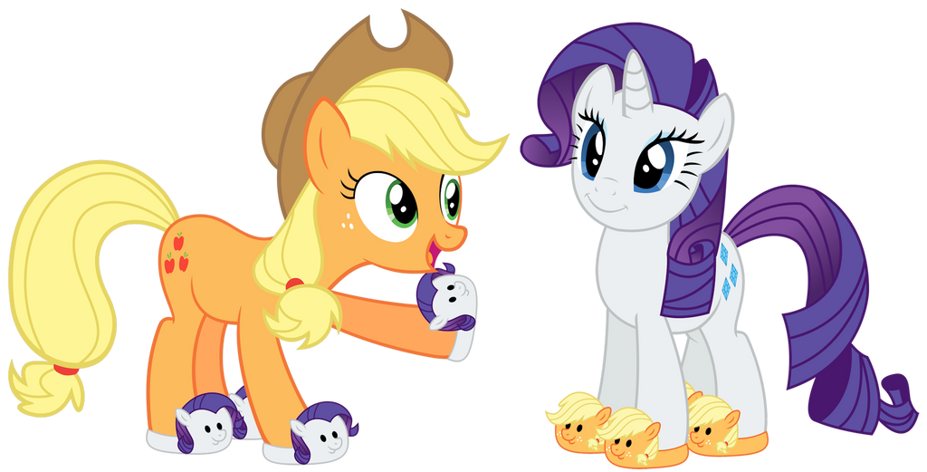Aj Rd Mlp Rarity and AJ by Sikander-MLP on DeviantArt