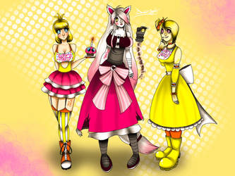 Sugar, Spice and Metal (Humanized FNAF Girls)