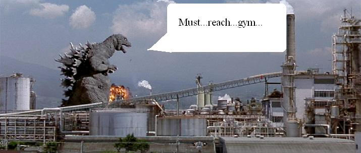 Godzilla 'Must...reach...gym' by Speedynat3 on DeviantArt