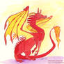 Red Watercolor Dragon