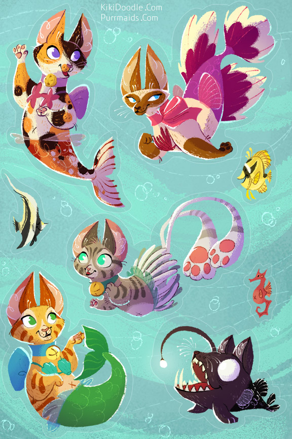 Purrmaid Sticker Sheet