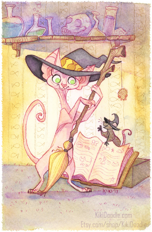 Sphynx Witch by kiki-doodle