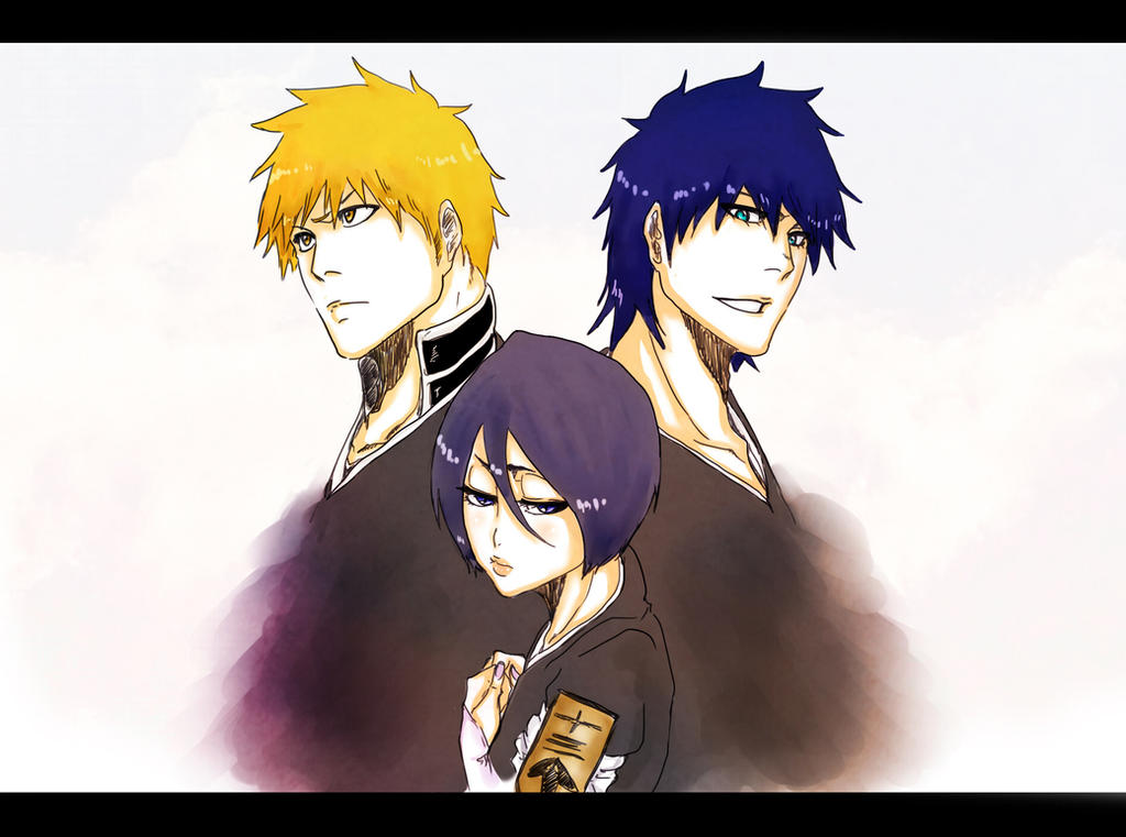 Ichigo, Rukia and Kaien. by teodoralovesteo on DeviantArt.