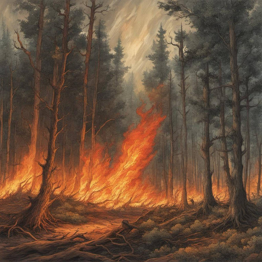 Firestorm Burning down a Forest by K2-REAPER on DeviantArt