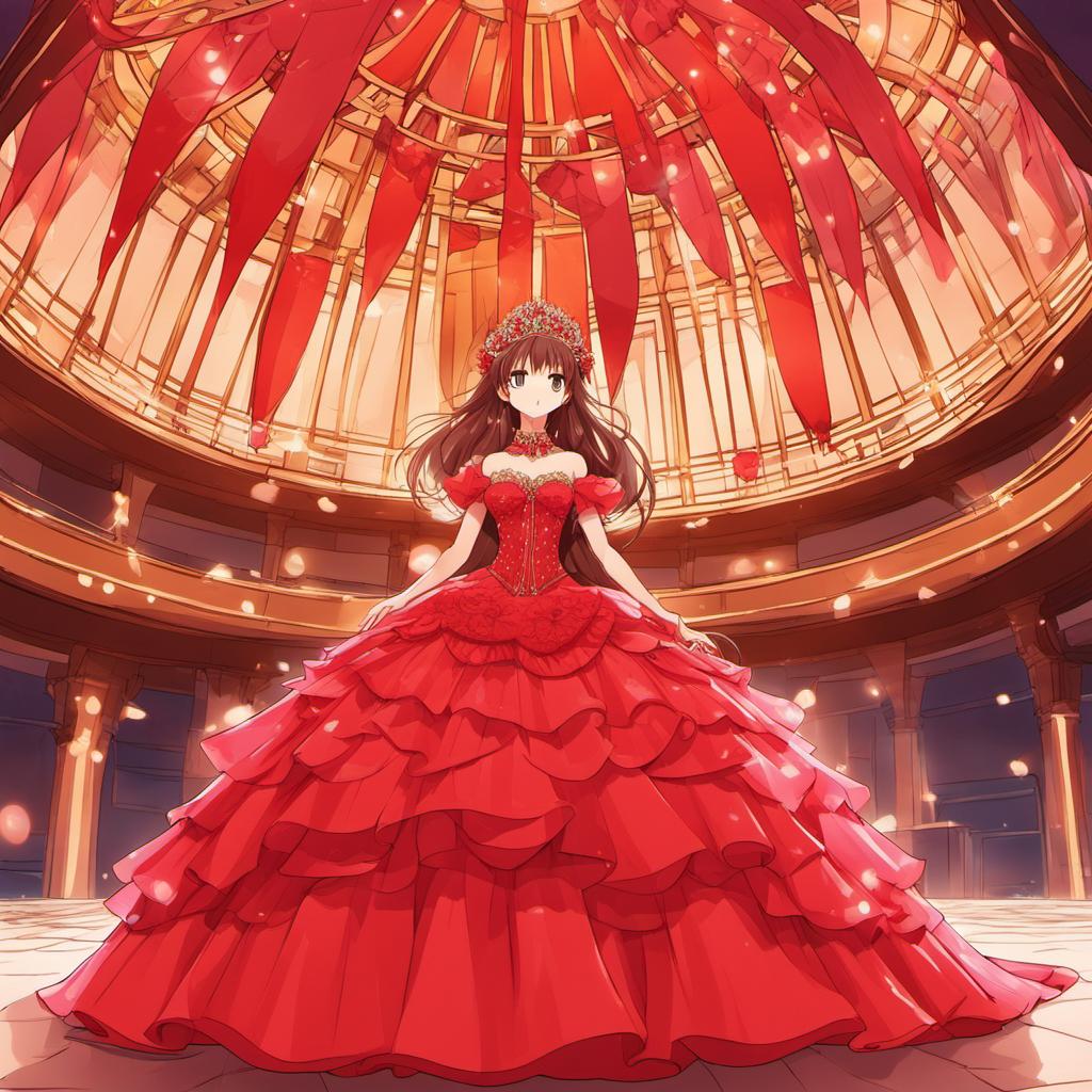 anime red dresses Gothic Red Demon Anime Lolita Dress, Polyester / M