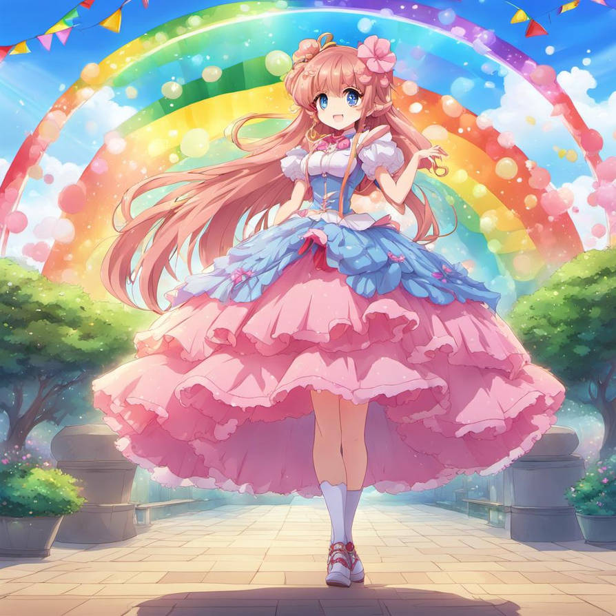 Aubrey in BLue and Pink SHe ROCKS this Look Wel...