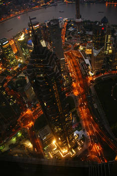 Jin Mao tower by night