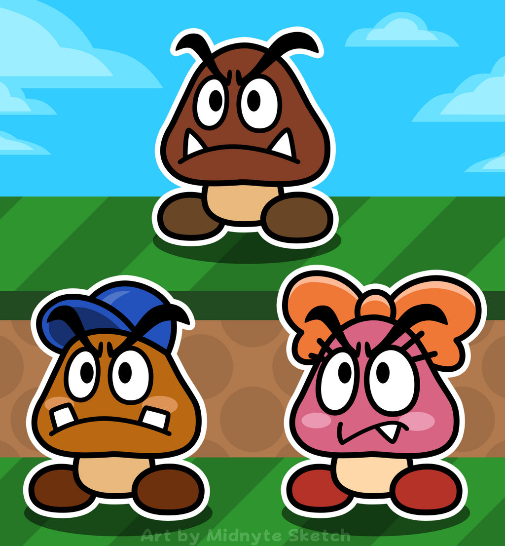 Goomba Oc Deviantart HD Paper Goombas by MidnyteSketch on DeviantArt