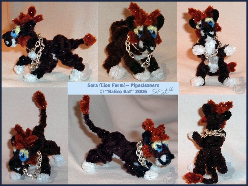 Sora Lion Form--Pipecleaners by kalicothekat on DeviantArt