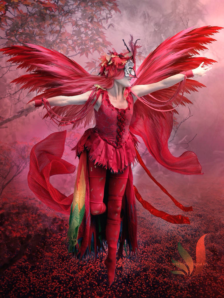 Red Fairy by SYLVIAsArt