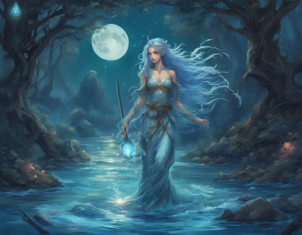 Magic Nymph Nymph in the moonlight by SYLVIAsArt on DeviantArt