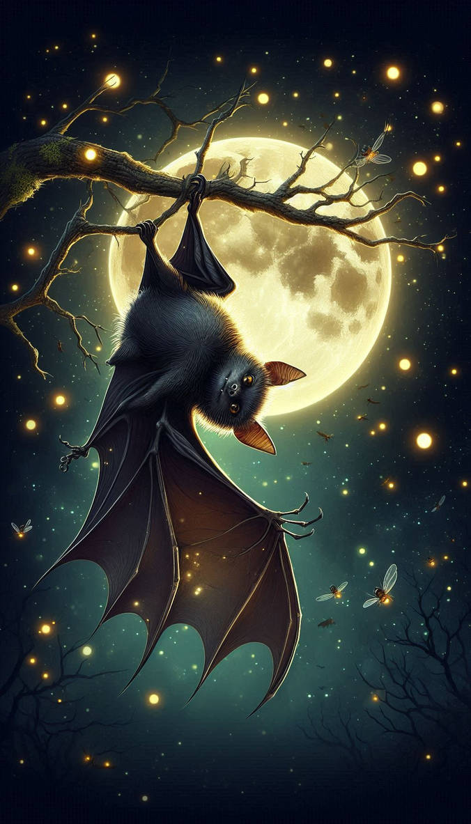 Moonlight Window Bat Bat in the moonlight by SYLVIAsArt on DeviantArt
